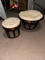 Papasan zitstoel + krukje, Ophalen, Gebruikt, Eén