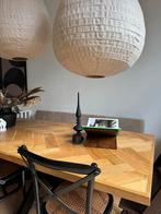 Eiken eettafel visgraat, 200x100cm, 6 persoons, Ophalen, 100 tot 150 cm, 200 cm of meer, Zo goed als nieuw