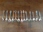 Verzilverde vintage lepeltjes met afbeelding, Antiek en Kunst, Curiosa en Brocante, Ophalen of Verzenden