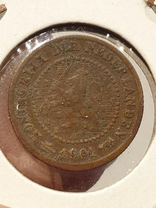 Halve cent 1901 nr.2 (03), Postzegels en Munten, Munten | Nederland, Overige waardes, Koningin Wilhelmina, Ophalen of Verzenden