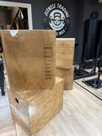 Set 4 Grote zware houten CrossFit plyo boxen, Roque Fitness, Gebruikt, Overige typen, Ophalen of Verzenden, X