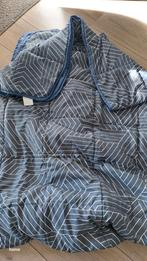 Blauw gestreept deken ong 210x220, Ophalen of Verzenden, Zo goed als nieuw
