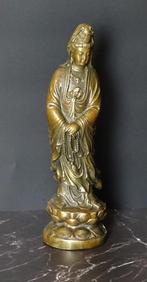 bronzen Godin Kwan Yin beeld – 21 cm, Ophalen of Verzenden