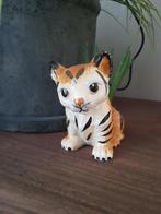Vintage Tijger Beeldje met Plantenopening, Ophalen of Verzenden, Gebruikt
