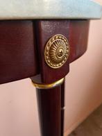 Kleine vintage sidetable met wit marmeren blad, Huis en Inrichting, Tafels | Sidetables, Ophalen, Gebruikt, Vintage, Overige vormen