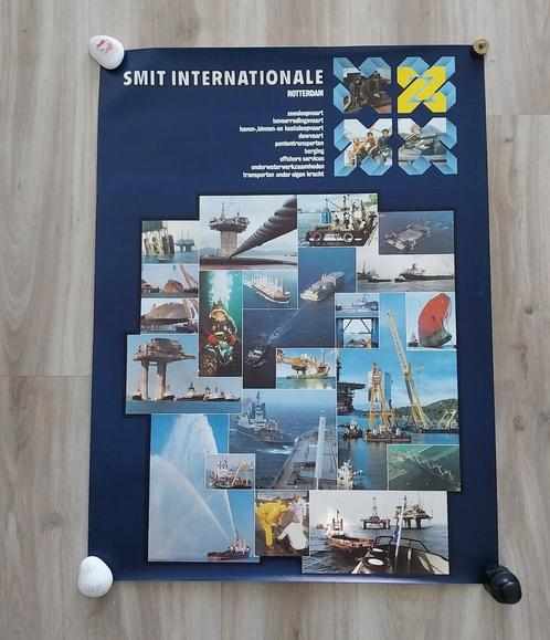 2 Posters Smit Internationale., Verzamelen, Scheepvaart, Zo goed als nieuw, Kaart, Foto of Prent, Motorboot, Ophalen