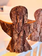 Houten Engelen met Boomschors, Ophalen of Verzenden, Zo goed als nieuw