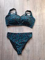 Zizzi bikini petrol panter print mt 50/54, Kleding | Dames, Grote Maten, Zizzi, Blauw, Ophalen of Verzenden, Zo goed als nieuw