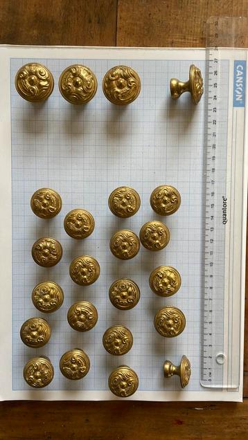 Zware antiek Gouden kastknopjes! ladeknopjes knopjes knoppen beschikbaar voor biedingen