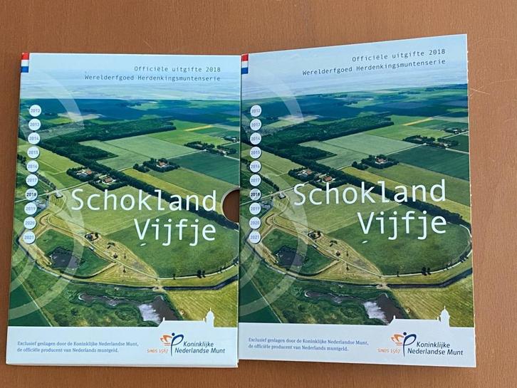Schokland Vijfje - 2018 - 5 Euro zilver proof, Postzegels en Munten, Munten | Nederland, Losse munt, Euro's, Zilver, Ophalen of Verzenden