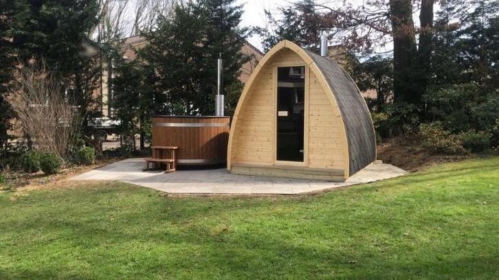 Bastuga. Een unieke buitensauna. Sauna met het mooiste dak!, Sport en Fitness, Sauna, Nieuw, Complete sauna, Ophalen of Verzenden