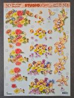 3D Vel met Bloemmotieven - Studio Light, Hobby en Vrije tijd, Kaarten | Zelf maken, Ophalen of Verzenden, Overige thema's, Knipvel