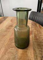 Groene vaas, Huis en Inrichting, Woonaccessoires | Vazen, Ophalen, Gebruikt, Glas, Minder dan 50 cm