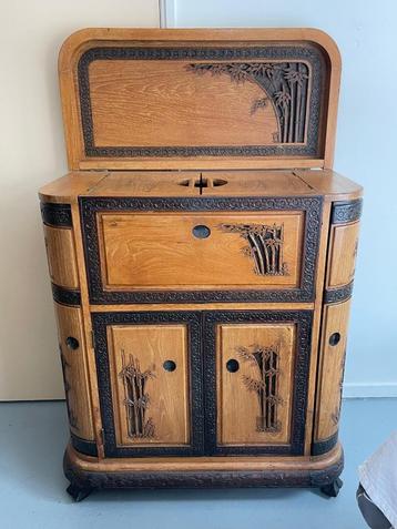 barmeubel cocktailbar barkast bar handgesneden kast Azië beschikbaar voor biedingen