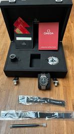 Omega Speedmaster Moonwatch Saffier Full-Set, Sieraden, Tassen en Uiterlijk, Horloges | Heren, Staal, Polshorloge, Ophalen of Verzenden