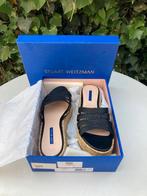 Stuart Weitzman sandalen/espadrilles mt 42 leer zwart❗NIEUW, Verzenden, Nieuw, Sandalen of Muiltjes, Stuart Weitzman