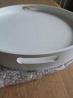 Witte decoratieve dienblad, Ophalen of Verzenden, Zo goed als nieuw, Rond, Hout