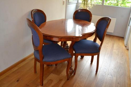 Biedermeier Eethoek 4 stoelen, Huis en Inrichting, Complete eetkamers, Gebruikt, 4 tot 6 stoelen, Ophalen of Verzenden