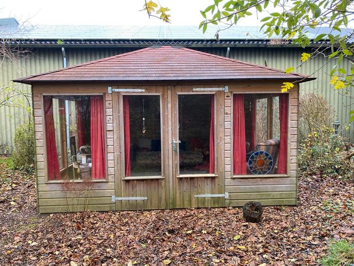 Houten tuinhuisje / prieel - zelf demonteren, Tuin en Terras, Tuinhuizen, Gebruikt, Tuinhuis, Hout, 250 tot 500 cm, 200 tot 400 cm