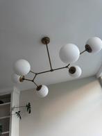 NADUVI glass brass hanglamp, Ophalen, Gebruikt, Glas, Minder dan 50 cm