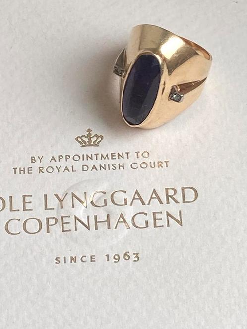 Vintage Ole Lynggaard amethist ring 14k gold, Sieraden, Tassen en Uiterlijk, Bedels, Zo goed als nieuw, Overige merken, Goud, 1 bedel