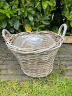 Mooie rieten mand 23/36 cm, Huis en Inrichting, Woonaccessoires | Schalen en Manden, Mand, Rond, Ophalen of Verzenden, Zo goed als nieuw