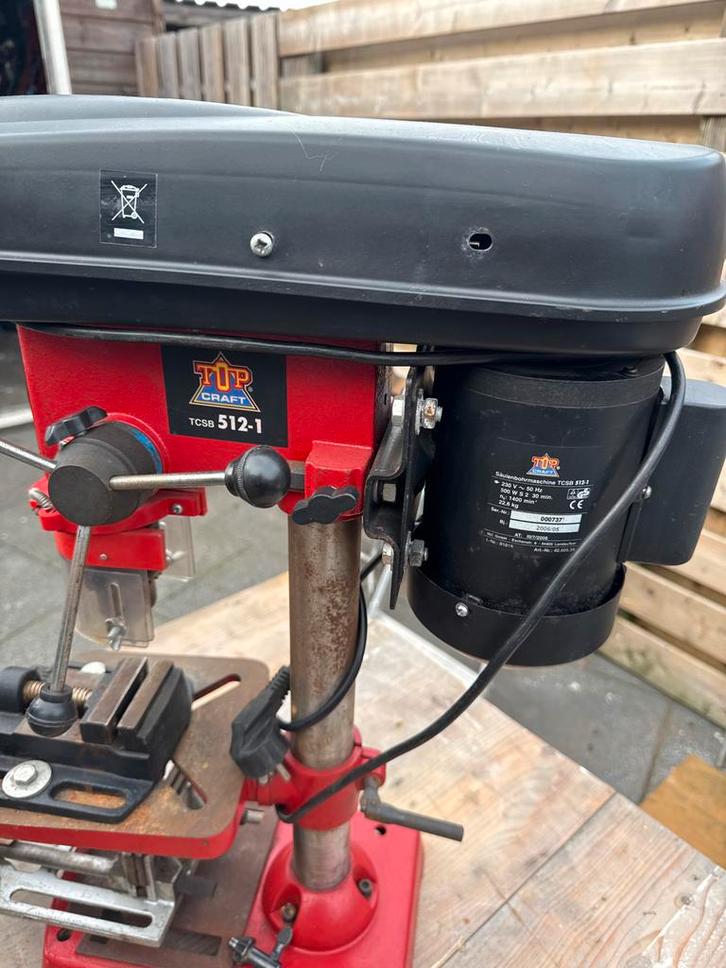Topcraft Kolomboormachine TCBS 512-1, Doe-het-zelf en Verbouw, Gereedschap | Boormachines, Gebruikt, Kolomboormachine, 400 tot 600 watt