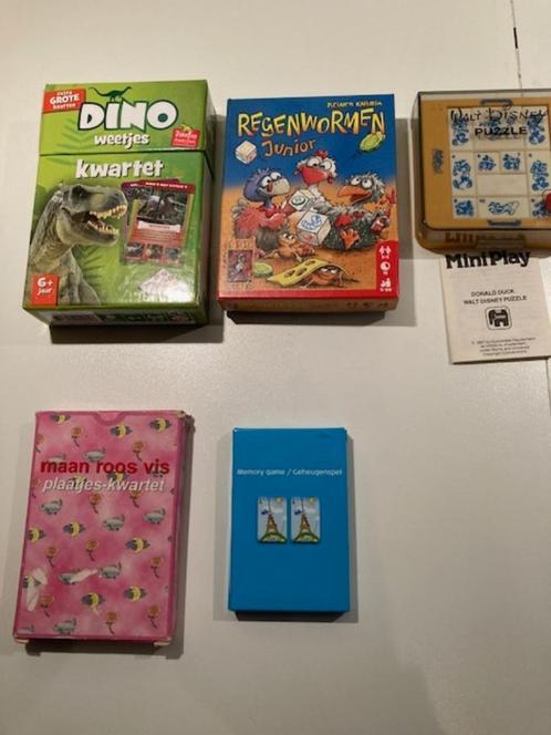 Div. kwartetspellen o.a. Dino/Roos,maan,vis/memoryspel KLM, Hobby en Vrije tijd, Gezelschapsspellen | Bordspellen, Nieuw, Drie of vier spelers