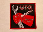 UFO Mechanix British Tour 1982 vintage patch metal embleem, Ophalen of Verzenden, Nieuw, Kleding