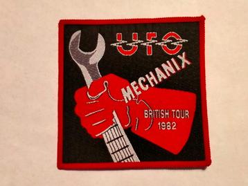 UFO Mechanix British Tour 1982 vintage patch metal embleem beschikbaar voor biedingen