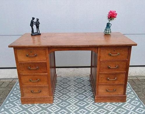 Antiek bureau met lades, Engeland ca. 1900, Antiek en Kunst, Antiek | Kantoor en Zakelijk, Ophalen