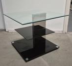 Bijzettafel glazen plaat, Huis en Inrichting, Tafels | Bijzettafels, Minder dan 55 cm, Vierkant, Glas, Ophalen