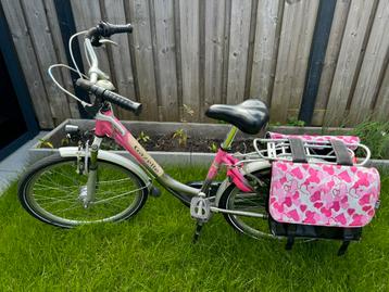 Mooie Gazelle 24 inch Meisjesfiets met fietstas beschikbaar voor biedingen
