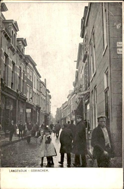 Gorinchem - Langendijk, Verzamelen, Ansichtkaarten | Nederland, Gelopen, Zuid-Holland, Voor 1920, Ophalen of Verzenden