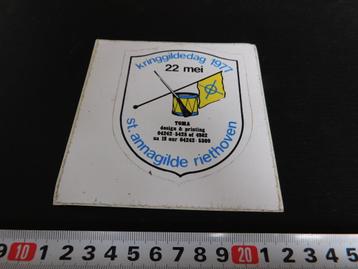 sticker kringgildedag 1977 st annagilde riethoven gilde beschikbaar voor biedingen
