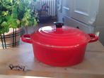 Mooie rode cocotte / ovenschaal met deksel (aardewerk), Huis en Inrichting, Keuken | Servies, Schaal of Schalen, Ophalen of Verzenden