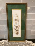 Vintage schilderijtje droogbloemen (280425), Ophalen of Verzenden, Minder dan 50 cm, Schilderij, Minder dan 50 cm