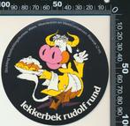 Sticker: Vlees - Lekkerbek Rudolf Rund (2), Ophalen of Verzenden, Zo goed als nieuw, Bedrijf of Vereniging