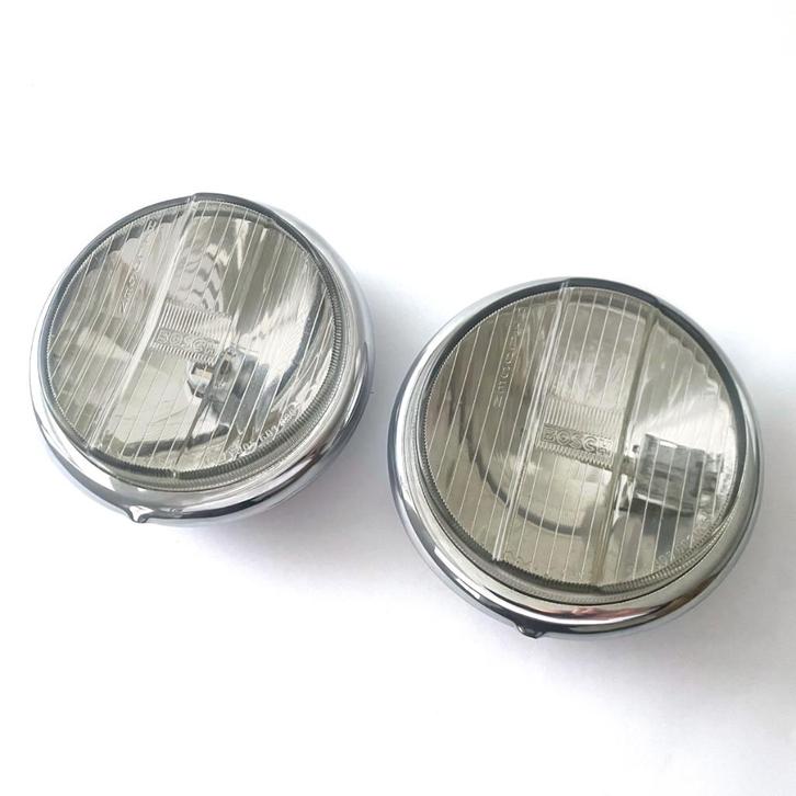 2x BOSCH oldtimer chroom halogeen extra koplamp, Auto-onderdelen, Verlichting, Oldtimer onderdelen, Gebruikt, Verzenden