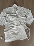 Witte pyama set sierlijke randen (broek/hemd/vest) (maat M), Ophalen, Zo goed als nieuw