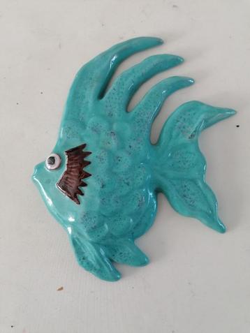 vintage keramieke vis voor aan de wand  in zeer goede staat  beschikbaar voor biedingen