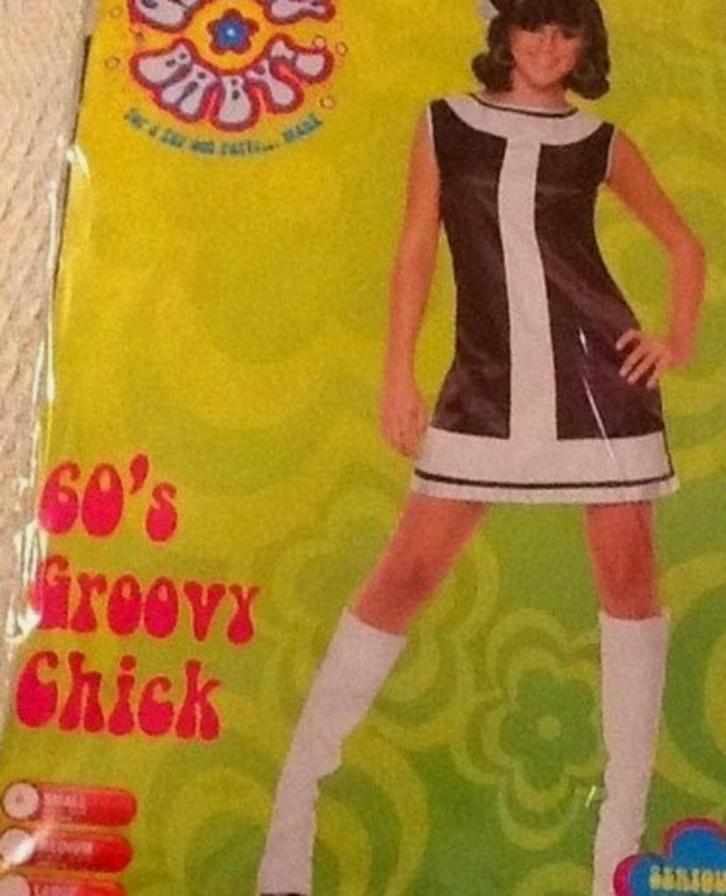 Groovy Chick jaren 60 mt M, Kleding | Dames, Carnavalskleding en Feestkleding, Nieuw, Kleding, Maat 36 (S), Ophalen of Verzenden