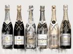 Glasschilderij Ter Halle: Champagne brands, 50 tot 75 cm, Nieuw, Ophalen of Verzenden, Schilderij