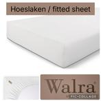 Nieuw hoeslaken Walra - 100% jersey katoen - 90 x 200 cm, Eenpersoons, Nieuw, Ophalen of Verzenden, Wit