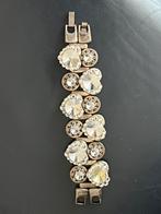 Dames verzilverde armband met swarovski kristal “Josh”, Verzenden, Nieuw, Zilver, Zilver