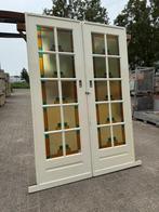 Set schuif / en-suite deuren met glas in lood 212x145cm., Antiek en Kunst, Ophalen