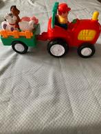 Tractor met Dieren - Babyspeelgoed, Ophalen of Verzenden, Gebruikt, Auto, Met wieltjes