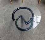 Glazen salontafel rond, Ophalen, Gebruikt, 100 tot 150 cm, Rond