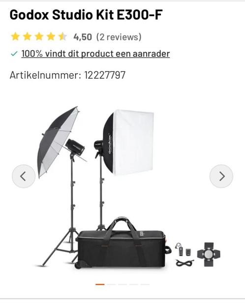 Godox studio kit E300-F, Audio, Tv en Foto, Fotografie | Fotostudio en Toebehoren, Zo goed als nieuw, Lamp of Flitsset, Ophalen