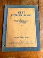 WO2 Amerikaans voorschrift vlees veldkeuken keukenmessen '43, Amerika, Ophalen of Verzenden, Boek of Tijdschrift